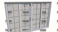 Porta Deslizante 4 Folhas 304x207 EPIC PVC