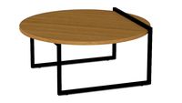 Table basse ronde 90cm plateau chêne