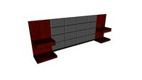 Respaldo de cama tapizado madera