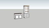 OAKDALE TV DRESSOIR + BOEKENKAST