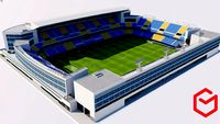 Estadio Nuevo Mirandilla - Cadiz Spain 3D model