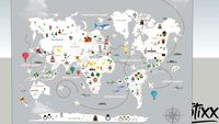 Papel de parede mapa mundi fantástico
