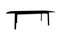 Bàn ăn mở rộng MAGIK 200 (250cm), gỗ sồi đen, MDF Veneer/ chân gỗ
