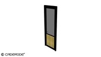 Porta Melamínica Paginada c/ Requadro e Vidro Simples até o Teto - DPT80