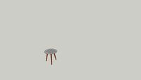 Akula Link Bistro Table 32R, Teak & White Ceramic, 10870 - Akula Living