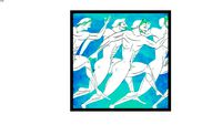 Quadro Grego - Panathenaic Prize Cyan