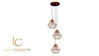 Pendente Diamante Triplo (Cobre)