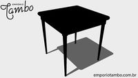 Mesa quadrada preta para sala de jantar e cozinha - Empório Tambo