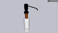Dispenser de Detergente Preto Fosco B1505B BRACCI