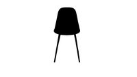 187536 - CLYDE Chaise style scandinave en velours bleu nuit - Maisons Du Monde