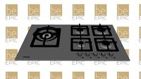 Cooktop á Gás Quadratto 5 Bocas 90cm Elettromec - Bivolt