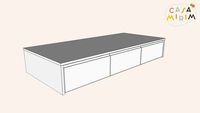 Cama com Gavetas hamptons - Quater