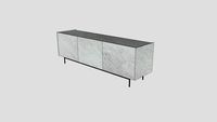 Pliss Cabinet L180 Bianco Carrara marble Honed front facing