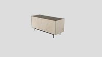 Pliss Cabinet L120 Crema d'Orcia limestone Honed front facing