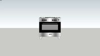 MM (IMP) COCINA A GAS DE PISO OPORTO HOVE GV 900 N FF INOX ACERO (90X60X89)