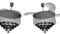 DEW DROPS CHROME- Designer Fan by Fanzart VRAY Ready Fan