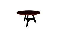 Table ronde BONIFACIO en noyer - pied Ellis 10x4