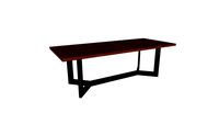 Table rectangle BONIFACIO en noyer - pied Y 10x4