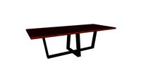 Table rectangle BONIFACIO en noyer - pied W 10x4