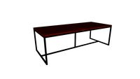 Table rectangle BONIFACIO en noyer - pied marq 3x3