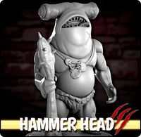Humanoid Hammerhead Shark RPG Miniature | 3D