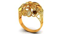 Ladies Ring Turkish Nokta FLower-NF1 | 3D