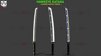 Hawkeye Katana Sword - Clint Barton Weapon - Marvel Comics | 3D