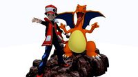Red and Charizard | 3D
