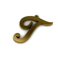 Pendant letter J 978 | 3D