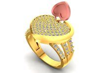 diamond heart ring 2706 | 3D
