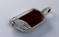 Praying Hands Dogtag Pic Pendant - Diamond | 3D