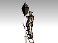 lamp post lamplighter | 3D
