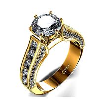 Milgrain diamond engagement ring | 3D