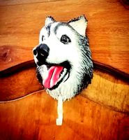 Perchero portallaves perro Husky Samoyed dog pet key holder | 3D