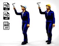 N3 Painter with Paint Roller | 3D