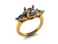 3 stone ring  377 | 3D