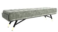 Adept Performance Velvet Bench in Gray