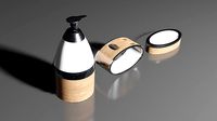 LOWPOLY - PBR TOOTHBRUSH HOLDER - SOAP DISPENCER SET
