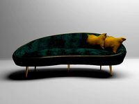 modern  velvet sofa