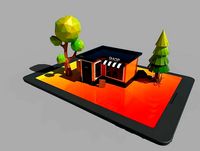 cartoon shop shopping  landscape