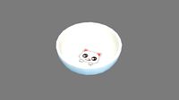 Cartoon gluttonous cat bowl