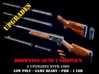 Browning Auto 5 shotgun with UPGRADES - Game ready PBR