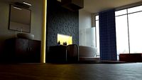 Interior Scene of a Modern Bathroom