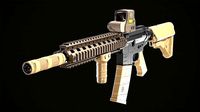 MK18 Tactical Rifle PBR Game Ready