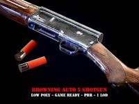 Browning Auto 5 shotgun - Game ready PBR 3D model