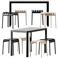 La Table by Arrmet and Palissade Stool by Hay