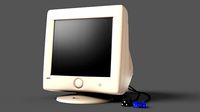 GameAsset Vintage CRT Monitor - Lowpoly