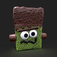 Frankenstein Rice crispy Treat