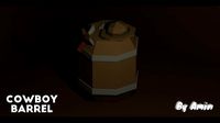 cowboy barel low poly