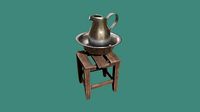 Old Stool - Washbowl - Jar